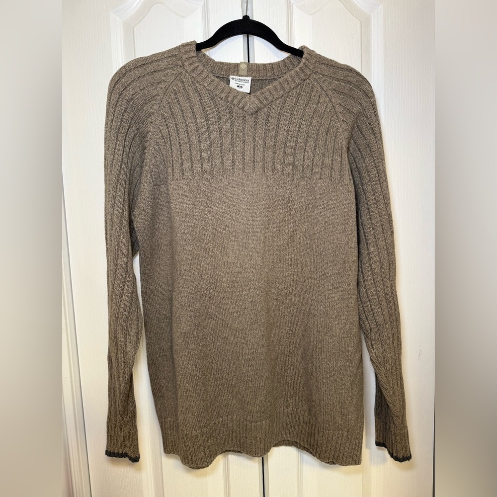 Columbia -  Brown Mens Sweater LongSleeve Pullover Knit Casual Outdoor WinterTop